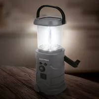 EasyMaxx Akku-Lampe mit Radio - Lädt über Solar, Kurbel