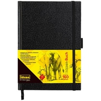 IDENA Skizzenbuch A5 80 Blatt 110 g/m2 schwarz
