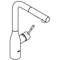 Grohe Essence Einhand-Spültischbatterie - hard graphite gebürstet