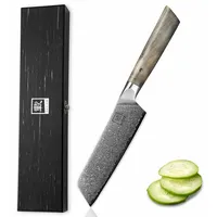 Zayiko Professional Series Damast Santokumesser 16 cm Klinge I