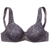 Nuance T-Shirt-BH Damen taupe-schwarz Gr.80F