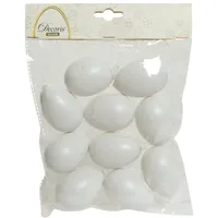 Decoris 10 Stück Kunststoff Basteln Bemalen Hängedeko Osterdeko