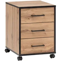 Proregal Rollcontainer Eiche, Holz, 40x57x50 cm Arbeitszimmer, Container