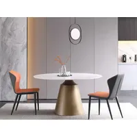 JV Möbel Esstisch 120 x 75 cm braun/weiß