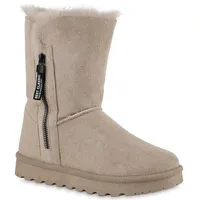 VAN HILL Damen Winter Boots in Beige