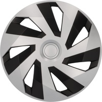 CARTREND Radzierblenden Flow 38 cm (15 Zoll) silber schwarz