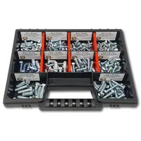Schraubenbox24 Sechskantschrauben Sortiment M4-M5-M6 // 8mm-20mm 215 tlg. Schraubenbox