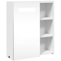 VidaXL Spiegelschrank mit LED-Beleuchtung Weiß 45x13x52 cm