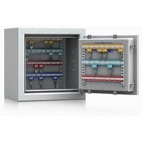 ISS safe4key Schlüsseltresor grau mit 64 Haken Doppelbartschloss