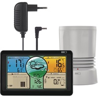 EMOS Funk Wetterstation mit Farbdisplay, Außensensor im Niederschlagsmesser, Temperatur