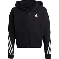 Adidas Future Icons 3-Streifen Kapuzenjacke Black / White 128    