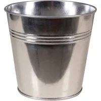 Tegawo Zink-Übertopf Ø 14 cm x 12 cm Silber