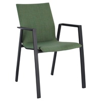 BIZZOTTO Gartenstuhl Odeon aus Aluminium, Anthrazit/Olive