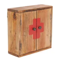 DESIGN DELIGHTS MEDIZINSCHRANK Medic | 35x35x13 cm, Mahagoni, Wandschrank,