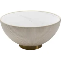 Kare Couchtisch Endless Vegas 87130 Lederoptik Weiß