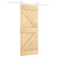 VidaXL Schiebetür mit Beschlag 85x210 cm Massivholz Kiefer