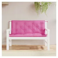 VidaXL Gartenbank-Auflagen 2 Stk. Rosa 120x50x7 cm Stoff