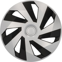 CARTREND Radzierblenden Flow 35 cm (14 Zoll) silber schwarz