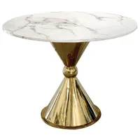 Casa Padrino Luxus Esstisch Weiß / Gold Ø 100