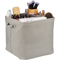 Relaxdays Aufbewahrungskorb aus Stoff, faltbar, Regalkorb zum Verstauen, HBT: