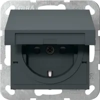 Gira 475428 SCHUKO-Steckdose mit Klappdeckel und Shutter Schraubklemmen, System