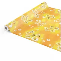 ANRO Wachstuchtischdecke Wachstuch Wachstischdecke Tischdecke Kamille Gelb Blumen Sonne