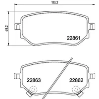 Hella Bremsbelagsatz, Scheibenbremse 8DB 355 037-951