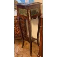 Casa Padrino Barock Säule Braun / Grün / Gold