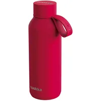 Quokka SOLID MIT HALTERUNG CHERRY RED | THERMOSFLASCHE AUS