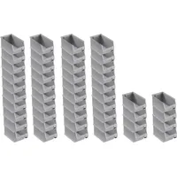 Proregal SuperSparSet 48x Graue Sichtlagerbox 3.0 | HxBxT 12,5x14,5x23,5cm