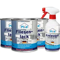 Plid Fliesenlack Set 2,25l Weiß glänzend, für ca. 23m2