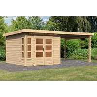 Karibu Gartenhaus Kastorf 6 mit Anbaudach 3,2 m