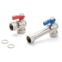Rehau Eckkugelhahn-Set G1 für HKV-D/HLV Edelstahl