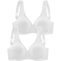 PETITE FLEUR Minimizer-BH Damen 2xweiß Gr.105E