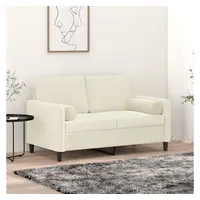 VidaXL Zierkissen 2 Stk. Creme Ø15x50 cm Samt