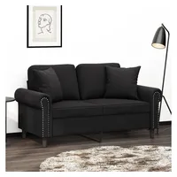 VidaXL Zierkissen 2 Stk. Schwarz 40x40 cm Samt