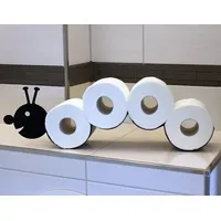 DanDiBo Ambiente DanDiBo Toilettenpapierhalter Raupe WC Ersatzrollenhalter Wandmontage Schwarz