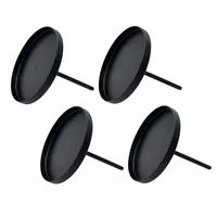 Spetebo Kerzenpick für Stumpenkerzen 4er Set - schwarz -