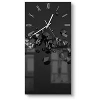 Deqori Wanduhr 'Geometrische Kometen' (Glas Glasuhr modern Wand Uhr