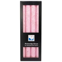 HAHN KERZENFARM Stearin Stabkerze Set rosa
