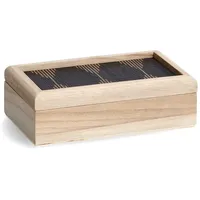 Zeller Aufbewahrungsbox "Black Mosaic", Holz, ca. 20 x 12