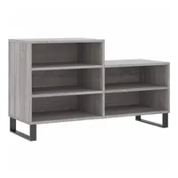 VidaXL Schuhregal Grau Sonoma 102x36x60 cm Holzwerkstoff