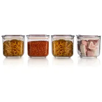 BigDean 4 Stück Vorratsdosen mit Deckel 750ml transparent -