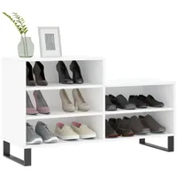 VidaXL Schuhregal Weiß 102x36x60 cm Holzwerkstoff