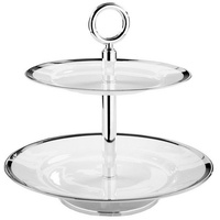Fink Etagere FINK "PLATINUM", weiß, H:26cm Ø:27cm, Porzellan, Servierplatten,