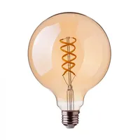 V-Tac - LED-Glühbirne E27 5W G95 Filament amber, 1800K