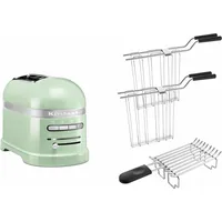 KitchenAid Artisan Toaster 5KMT2204 inkl. Brötchenaufsatz + Sandwichzange pistazie