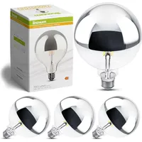 Linovum 4 Stück LED E27 Kopfspiegel Lampe XXL G125