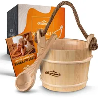 Alpenhauch Aufgusskübel mit Kelle [100% Naturholz] - in 2