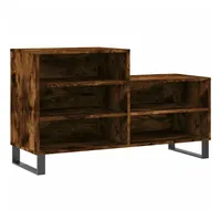 VidaXL Schuhregal Räuchereiche 102x36x60 cm Holzwerkstoff